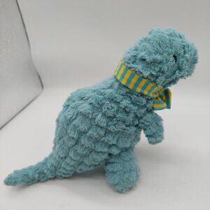 Manhattan Toy Co Plush Dinosaur With Scarf Blue Stuffed Animal 9”